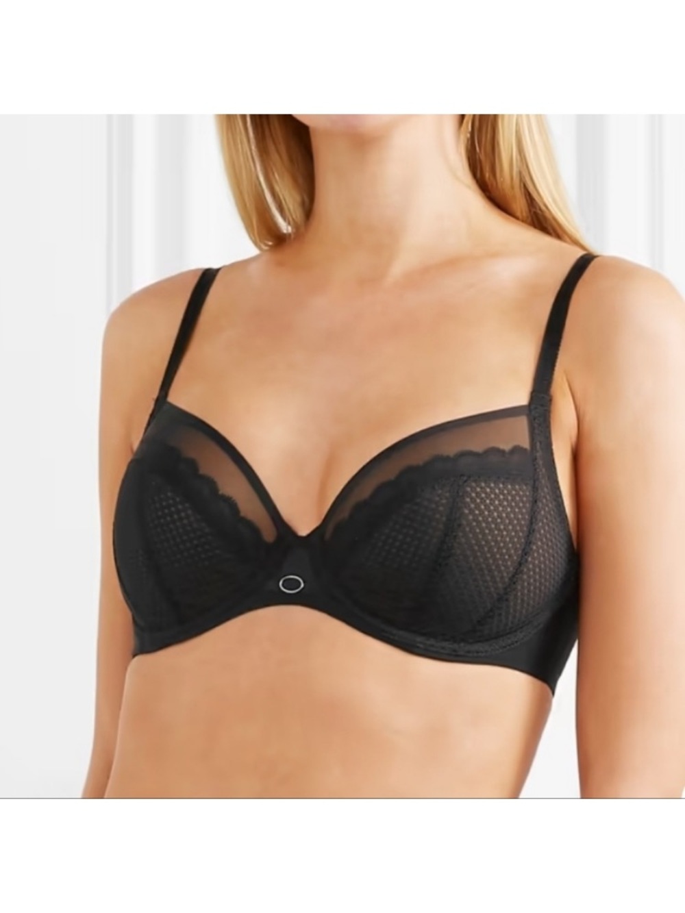 Chantelle Black Sheer Lace Underwire Bra